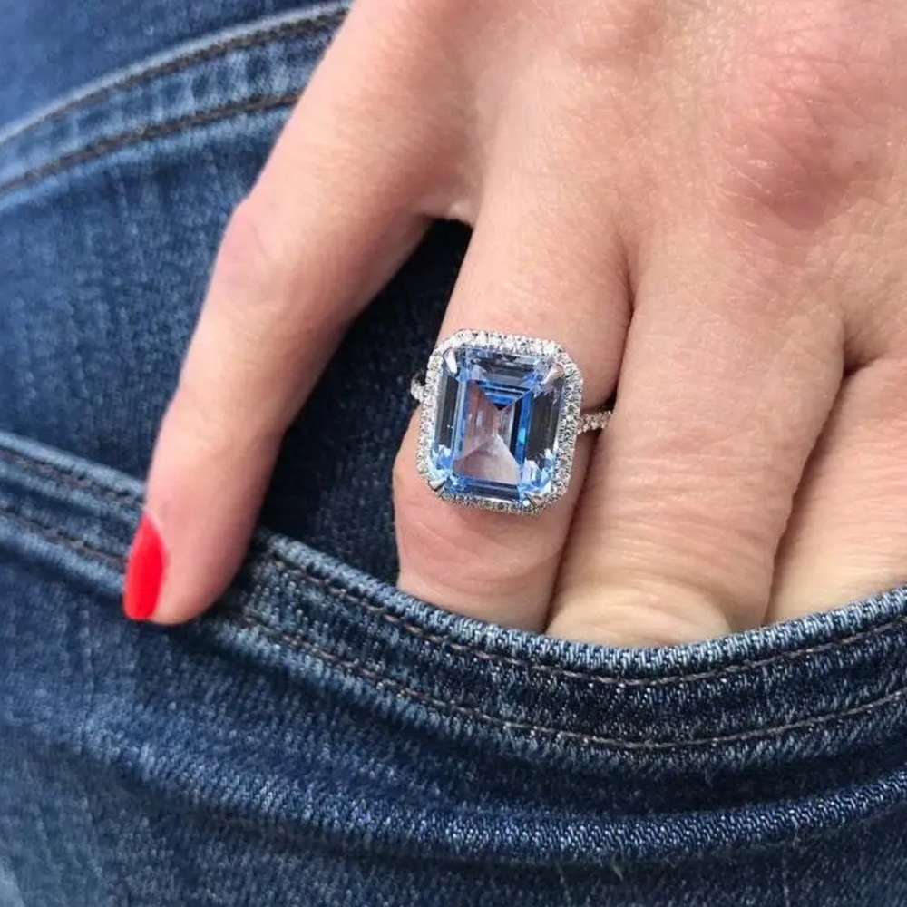 925 BRIDAL ENGAGMENT WEDDING RING